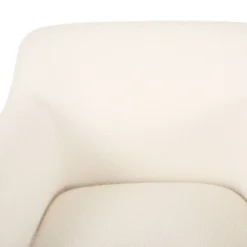 Alphonse Contemporary Boucle Fabric Arm Chair Ivory/Matte Black - Christopher Knight Home -Baxton Studio Shop GUEST f57cbe83 aed9 48a8 98e5 743e9aff6fd3