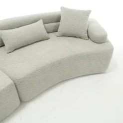 139"W 4-Seater Sectional Sofa Sleeper Sofa Bed With ARC Armrests, Double Backrests And Pillows, No Assembly Required-ModernLuxe -Baxton Studio Shop GUEST f5c5ee92 f0c0 4217 a1bd c763d552273a