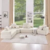 1/2/3/4pcs Oversized Modular Sectional Sofa, Boucle Convertible Floor Sofa Couch Set 4B -ModernLuxe