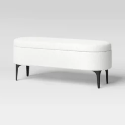 Storage Bench With Metal Legs Cream Boucle - Threshold™ -Baxton Studio Shop GUEST f60825b3 cc23 41ad b1f0 5a4ffb83d6b7