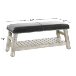 Rustic Wood Bench Black - Olivia & May -Baxton Studio Shop GUEST f671a70a 62f6 458a b2f3 bfff3612836f