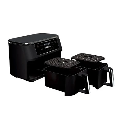 Refurbished: Ninja R-AD300CO Foodi 6-in-1 10-qt. XL 2-Basket Air Fryer With DualZone Technology, Black – Manufacturer Refurbished 2 Refurbished: Ninja R-AD300CO Foodi 6-in-1 10-qt. XL 2-Basket Air Fryer With DualZone Technology, Black – Manufacturer Refurbished - Image 2