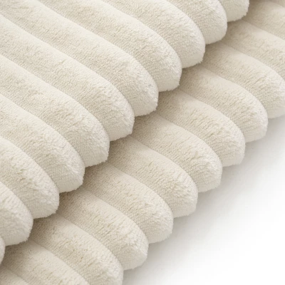 114''W Corduroy L-Shaped Sectional Sofa With Bluetooth Speakers, USB Charger, Cup Holders And Ottoman - ModernLuxe 14 114''W Corduroy L-Shaped Sectional Sofa With Bluetooth Speakers, USB Charger, Cup Holders And Ottoman - ModernLuxe - Image 14