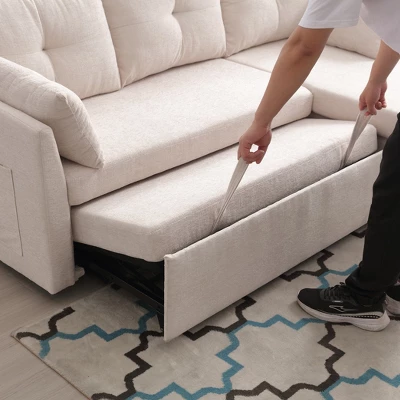 81.1" L-Shaped Modular Corduroy/Chenille Fabric Sofa, Reversible Sectional Couch With Storage Chaise 4W - ModernLuxe 8 81.1" L-Shaped Modular Corduroy/Chenille Fabric Sofa, Reversible Sectional Couch With Storage Chaise 4W - ModernLuxe - Image 8