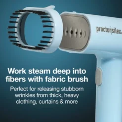 Proctor Silex Compact 2 In 1 Steamer/Iron: Handheld Garment Steamer For Clothes, 1200W, 7 Min Steam, 120ml Tank, Blue -Baxton Studio Shop GUEST f6d319ac 06e5 426c 99d7 d2b10e1eb541