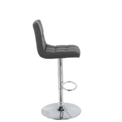 Set Of 2 Medium Back Adjustable Bonded Leather Barstool Dark Gray - CorLiving -Baxton Studio Shop GUEST f6decd5a ecc8 4fc1 842d 4a87baf099a3