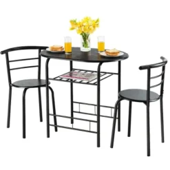 Costway 3 Pcs Dining Set 2 Chairs And Table Compact Bistro Pub Breakfast Home Kitchen 22 Costway 3 Pcs Dining Set 2 Chairs And Table Compact Bistro Pub Breakfast Home Kitchen -Baxton Studio Shop GUEST f74808a6 6520 4967 acb8 f242e2675ae8
