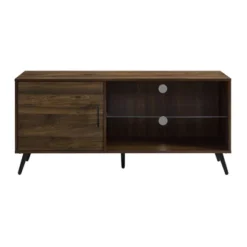 Single Door Mid-Century Modern TV Stand For TVs Up To 58" Dark Walnut - Saracina Home -Baxton Studio Shop GUEST f7633595 8d40 4fdc ab20 d58671c2ed16