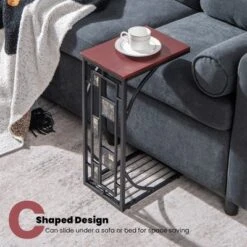 Costway 1PC2 PCS C-Shaped Side Sofa Narrow Snack Table For Living Room Bedroom Small Space 18 Costway 1PC2 PCS C-Shaped Side Sofa Narrow Snack Table For Living Room Bedroom Small Space -Baxton Studio Shop GUEST f76c5016 f942 44ee b3e9 0b2d9c795ad7