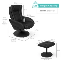 Best Choice Products Faux Leather Electric Massage Recliner Chair W/ Stool Ottoman, Remote Control, 5 Modes 13 Best Choice Products Faux Leather Electric Massage Recliner Chair W/ Stool Ottoman, Remote Control, 5 Modes -Baxton Studio Shop GUEST f7cec072 5fb0 4786 ad24 38e0b570e63c