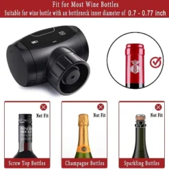 Electric Wine Stopper, Automatic Wine Vacuum Pump & Sealer, Reusable Wine Bottle Stopper Cork Saver Plug -Baxton Studio Shop GUEST f7f56b2c fc29 4b1b 8c3f 862029c2f42a