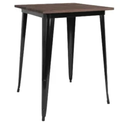 Flash Furniture 31.5" Square Metal Indoor Bar Height Table With Rustic Wood Top -Baxton Studio Shop GUEST f835c16b 7a16 4ce9 8e36 10d8a6f62414