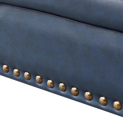 Eulalia Transitional Leather 82"Wide Sofa With Rolled Arms And Solid Wood Legs | ARTFUL LIVING DESIGN 6 Eulalia Transitional Leather 82"Wide Sofa With Rolled Arms And Solid Wood Legs | ARTFUL LIVING DESIGN - Image 6