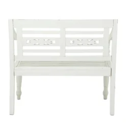 Farmhouse Mahogany Bench White - Olivia & May -Baxton Studio Shop GUEST f8d1df59 dc35 4b47 a12c ab6c22b43b59