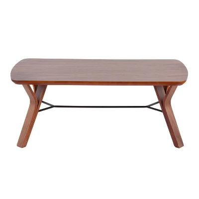 42" Folia Bench Wood/Walnut - LumiSource 3 42" Folia Bench Wood/Walnut - LumiSource - Image 3