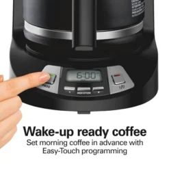 Hamilton Beach 12 Cup Programmable Coffee Maker - Black - 46290: Drip Coffee Machine, Nonstick Hot Plate, Brew Pause