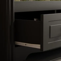 Famapy Black Wine Cabinet With A Two - Layer Semi - Open Structure. 18 Famapy Black Wine Cabinet With A Two - Layer Semi - Open Structure. -Baxton Studio Shop GUEST f966a9e1 76a6 4c6d 957c 9cd17f00463e