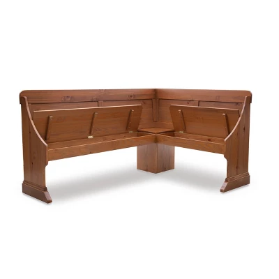 Midwest Pine Breakfast Nook Dining Sets Natural - Linon 4 Midwest Pine Breakfast Nook Dining Sets Natural - Linon - Image 4