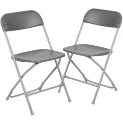 Emma And Oliver Set Of 2 Stackable Folding Plastic Chairs - 650 LB Weight Capacity -Baxton Studio Shop GUEST f9bbb796 6246 4d4d 8a3e 7dd2735fc34b 1