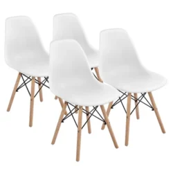 Yaheetech Modern Dining Chairs With Natural Beech Wood Set Of 4 -Baxton Studio Shop GUEST f9c9e489 7aec 49e6 8b2a 0b4438cf0866
