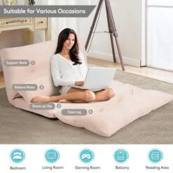 Costway Floor Sofa Bed 6-Position Adjustable Sleeper Lounge Couch With 2 Pillows 21 Costway Floor Sofa Bed 6-Position Adjustable Sleeper Lounge Couch With 2 Pillows -Baxton Studio Shop GUEST f9d9894b 882e 4f76 b591 dd754e77919c