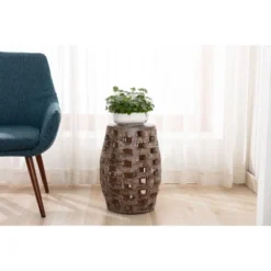 18" Hampton Side Table Weathered - Boraam -Baxton Studio Shop GUEST fa1cd40d 3928 4c11 9355 ace0a3c2f5b4