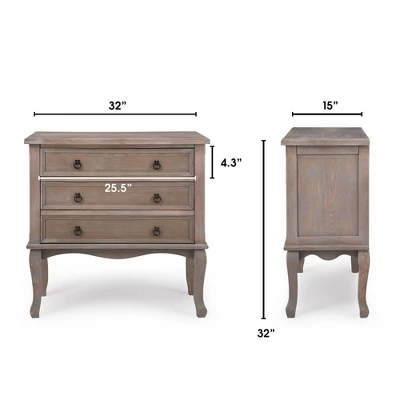 Thomas 3 Drawer Chest Gray - ClickDecor 14 Thomas 3 Drawer Chest Gray - ClickDecor - Image 14