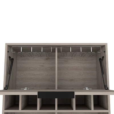Gulches Wine Cabinet With 6 Cubbies, 2 Door Flexible Cabinets, 4 Legs And 34.3'' Superior Top 12 Gulches Wine Cabinet With 6 Cubbies, 2 Door Flexible Cabinets, 4 Legs And 34.3'' Superior Top - Image 12