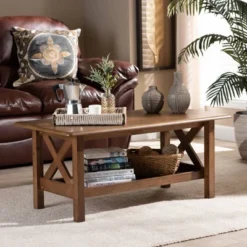 Reese Rectangular Wood Coffee Table Brown - Baxton Studio 10 Reese Rectangular Wood Coffee Table Brown - Baxton Studio -Baxton Studio Shop GUEST fa7b01c1 85ce 4748 8f4f 38e4493d1765