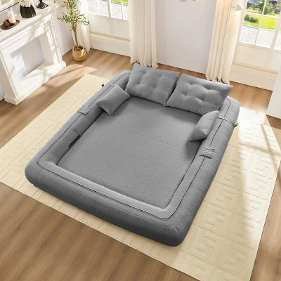 Foldable Human Dog Bed For Adults, 78.7" Multi-Functional Sofa Bed, 3 In 1 Teddy Fabric Sleeper Sofa Bed For Living Room Guest Bed Playroom 10 Foldable Human Dog Bed For Adults, 78.7" Multi-Functional Sofa Bed, 3 In 1 Teddy Fabric Sleeper Sofa Bed For Living Room Guest Bed Playroom - Image 10
