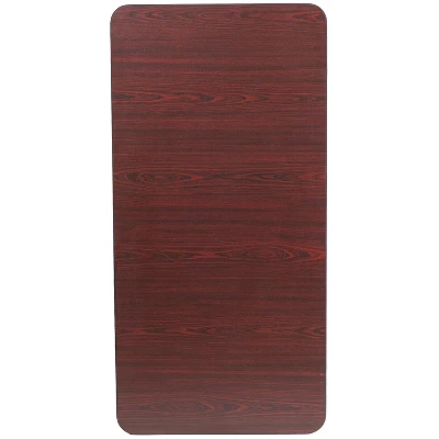 Flash Furniture 4-Foot Mahogany Melamine Laminate Folding Banquet Table 6 Flash Furniture 4-Foot Mahogany Melamine Laminate Folding Banquet Table - Image 6