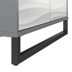 Maddock 1 Door 3 Drawer Accent Cabinet With Faux Wave Pattern Graphite - Room & Joy -Baxton Studio Shop GUEST faa137e7 05f4 42fd abf5 bb30d0ed1ef6