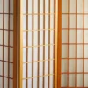 6 Ft. Tall Window Pane Shoji Screen - Honey (4 Panels)