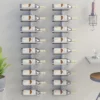 VidaXL Wall Mounted Wine Rack For 9 Bottles In White Iron - Stylish And Durable Beverage Storage Solution For Modern Kitchen, Pantry, Or Bar