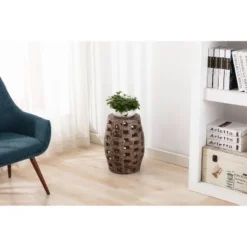 18" Hampton Side Table Weathered - Boraam -Baxton Studio Shop GUEST fadb5872 fb24 4e04 8b6e 4cffae0e4026