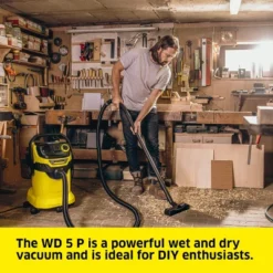 Karcher WD 5 P Corded Wet/Dry Vacuum, Heavy Duty Canister Vac -Baxton Studio Shop GUEST fadf8b10 d977 4efe b392 d3c654b63cfe