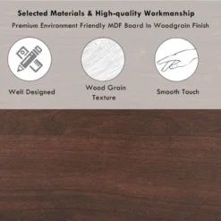 Costway 58'' TV Stand Entertainment Media Center Console Wood Storage Furniture Espresso -Baxton Studio Shop GUEST fb04e255 4e40 4e92 bd65 e262eb5a3819