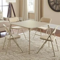 5pc Folding Table And Chair Set Tan - Room & Joy -Baxton Studio Shop GUEST fb0e216d 9284 410f 83c5 cfa20eb78b11