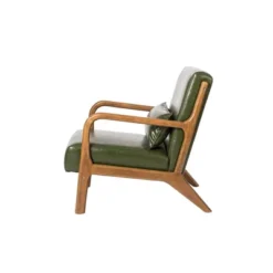 Accent Armchair With Walnut Ruberwood Frame Green - Glitzhome 9 Accent Armchair With Walnut Ruberwood Frame Green - Glitzhome -Baxton Studio Shop GUEST fb63ec0f 7fa4 4312 8193 03ed97635524