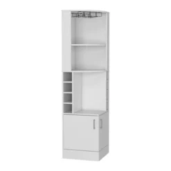 YOOCOZZ Wine Bar Cabinet Papprika, 8 Wine Cubbies, Double Door - White Finish -Baxton Studio Shop GUEST fb71f3cf e962 4eb3 927b c865a36c849c