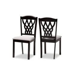 2pc Delilah Fabric Upholstered And Wood Dining Chairs - Baxton Studio -Baxton Studio Shop GUEST fb8c41df 97a6 44b7 a9f5 907feca7b0f7