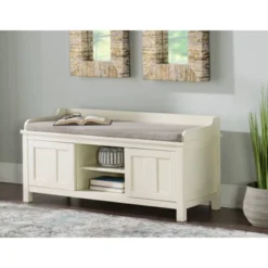 Lakeville Storage Bench White - Linon -Baxton Studio Shop GUEST fb979b9d d128 49ba b532 a238a5525d9f