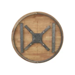 Madeline Round Top Pedestal Table Hickory Brown - International Concepts -Baxton Studio Shop GUEST fbb890a9 c390 4591 b99a 50303080a597