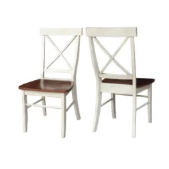 5pc 36" Dining Set RoundExtendable Dining Table Wood/Antiqued Almond/Espresso - International Concepts -Baxton Studio Shop GUEST fbbb2e57 d928 47dd b5b9 39aa4e3da717