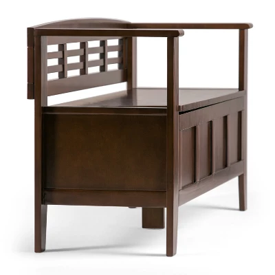 48" Chandler Solid Wood Entryway Storage Bench - Wyndenhall 6 48" Chandler Solid Wood Entryway Storage Bench - Wyndenhall - Image 6
