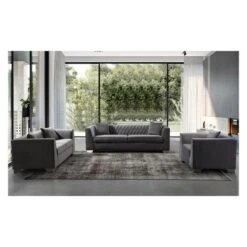 Cambridge Contemporary Sofa Velvet Dark Gray - Armen Living -Baxton Studio Shop GUEST fc0eed93 9dd2 44bc 936e 07ed5dd47f7d