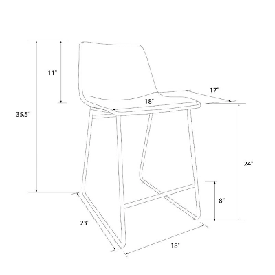 Bowden Faux Leather Counter Height Barstool - Threshold™ 5 Bowden Faux Leather Counter Height Barstool - Threshold™ - Image 5