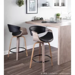 Set Of 2 Symphony Upholstered Counter Height Barstools - Lumisource -Baxton Studio Shop GUEST fc38ed3d 9d74 4a49 b051 36b7c5b0c8bc