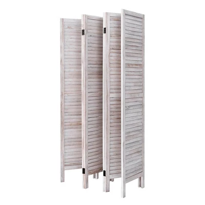 Costway 67'' High 6 Panel Room Divider Furniture Classic Venetian Wooden Slat Home 9 Costway 67'' High 6 Panel Room Divider Furniture Classic Venetian Wooden Slat Home - Image 9