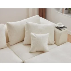 140" Modular Cloud Sectional Sofa With Ottoman - Convertible L/U-Shape Chenille Couch, 5-Seater Deep Memory Foam Couch, No Assembly Required -Baxton Studio Shop GUEST fc987097 0468 49d9 8326 243baa95d49d